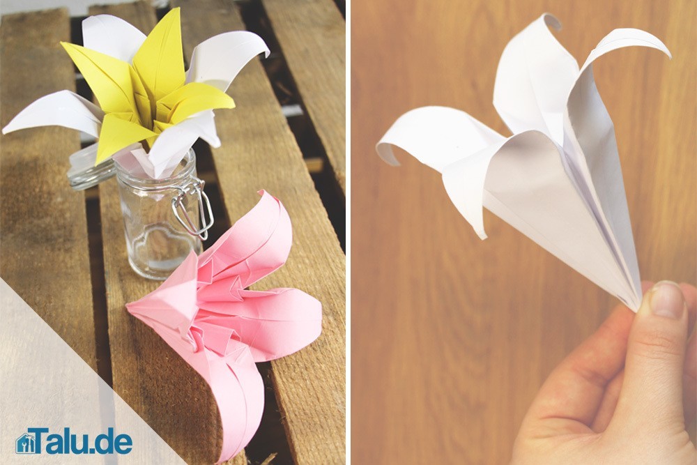 Anleitung Für Origami Lilie Lilie Aus Papier Falten Talude