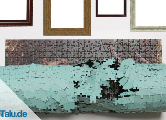 Puzzle kleben