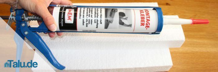 styropor auf tapete kleben