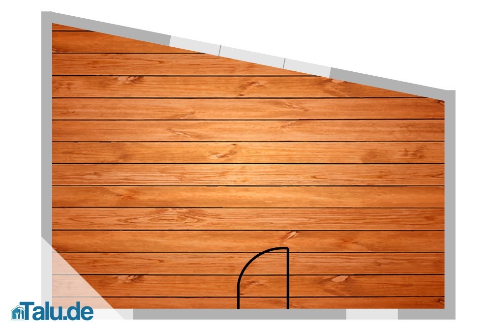 Schräge Wand