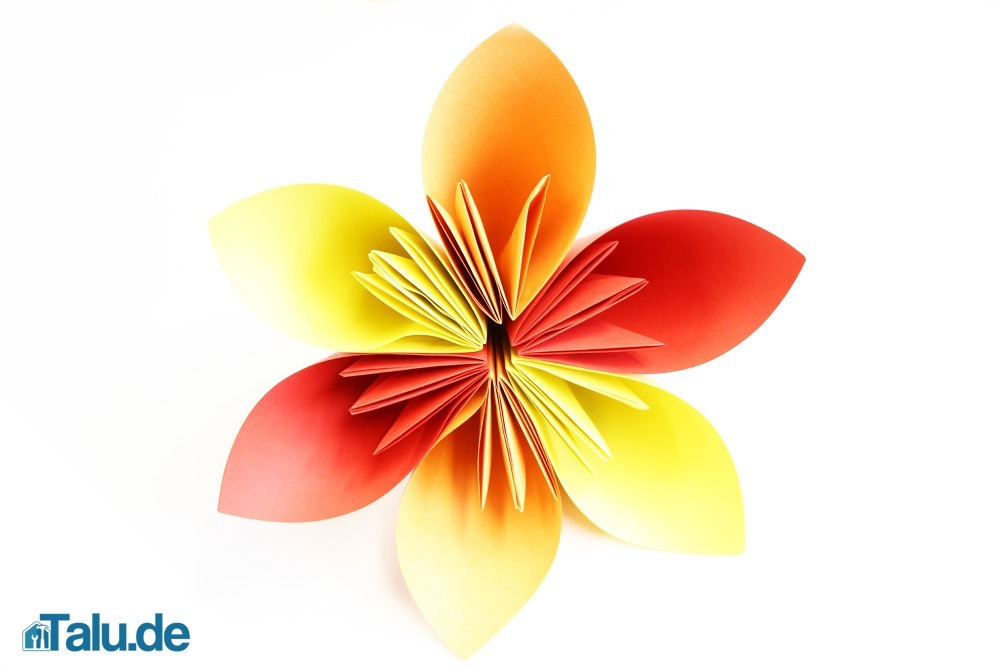 Origami blume falten – faltanleitung für eine papierblume talu.de