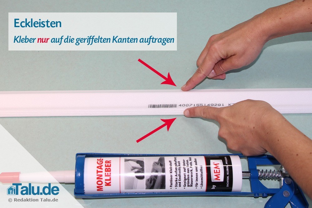 Styroporleisten richtig kleben