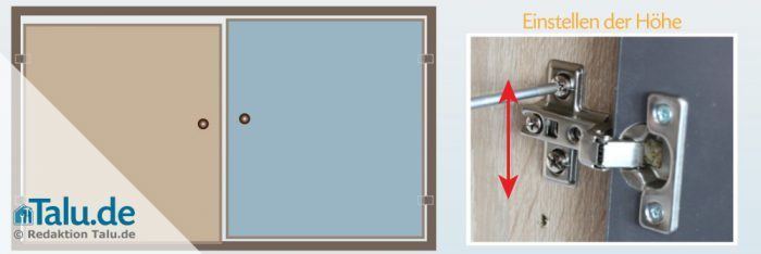 Schranktüren montieren - Möbelscharniere einfach einstellen - Talu.de