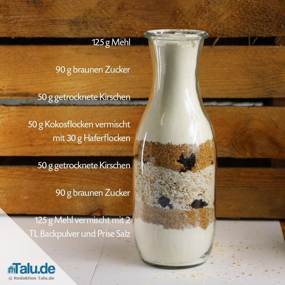 Backmischung Im Glas Verschenken 4 Leckere Rezepte Talu De