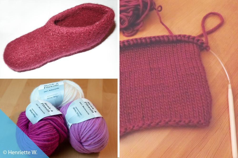 Diy Hausschuhe Filzschuhe Stricken Und In Waschmaschine Filzen Talu De