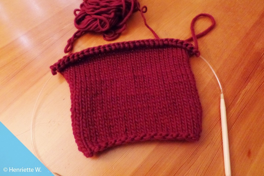 filzschuhe-stricken-erste-reihe