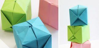 Origami Würfel falten