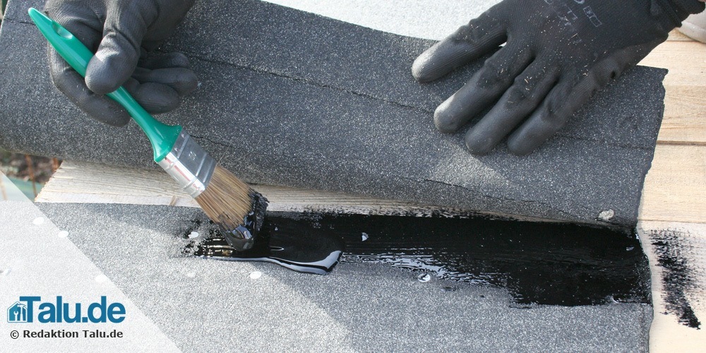 Dachpappe verkleben
