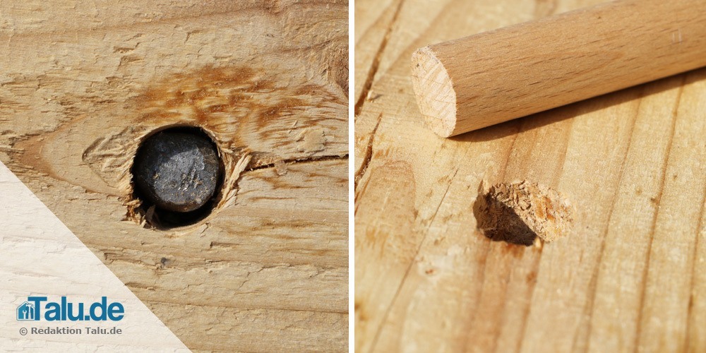Bohrlöcher verstecken