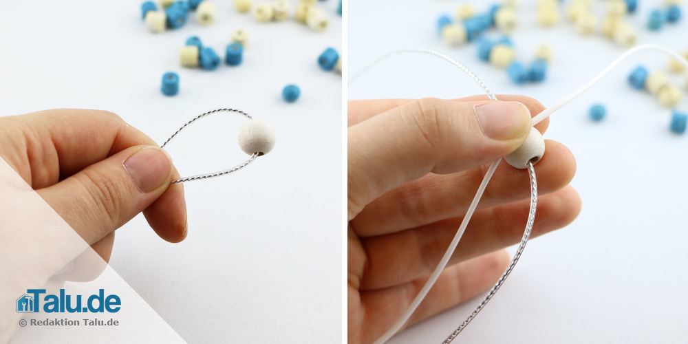 Scoubidou-Armband - der Anfang