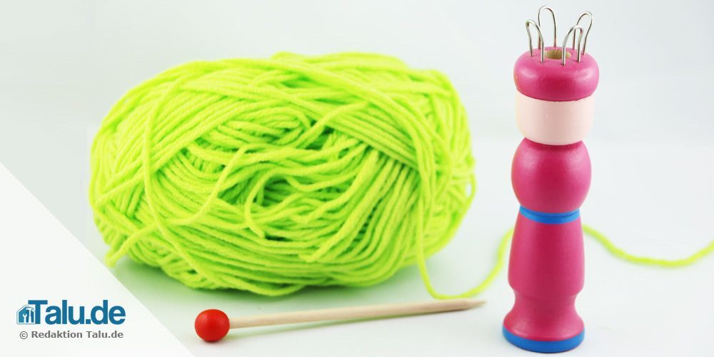 Strickliesel und Wolle