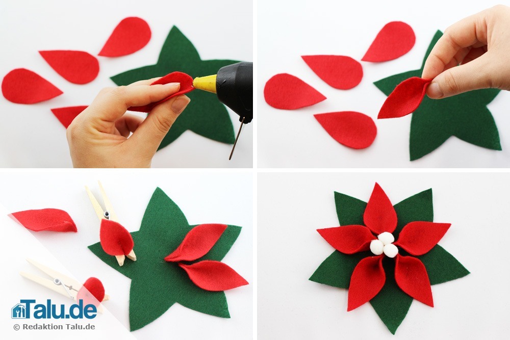 Weihnachtsstern zusammensetzen