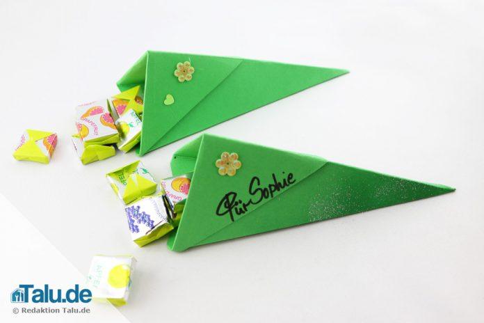 Kleine Mini-Schultüte basteln - DIY-Anleitung - Talu.de