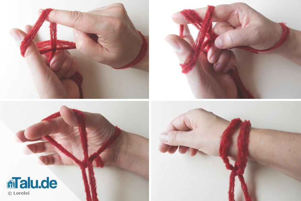 Armstricken: die ersten Maschen