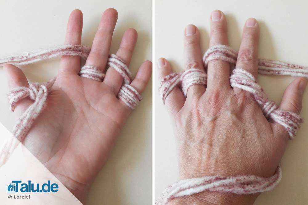 Mit den Fingern stricken