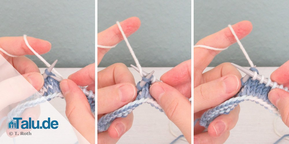 Rechtsmaschen stricken
