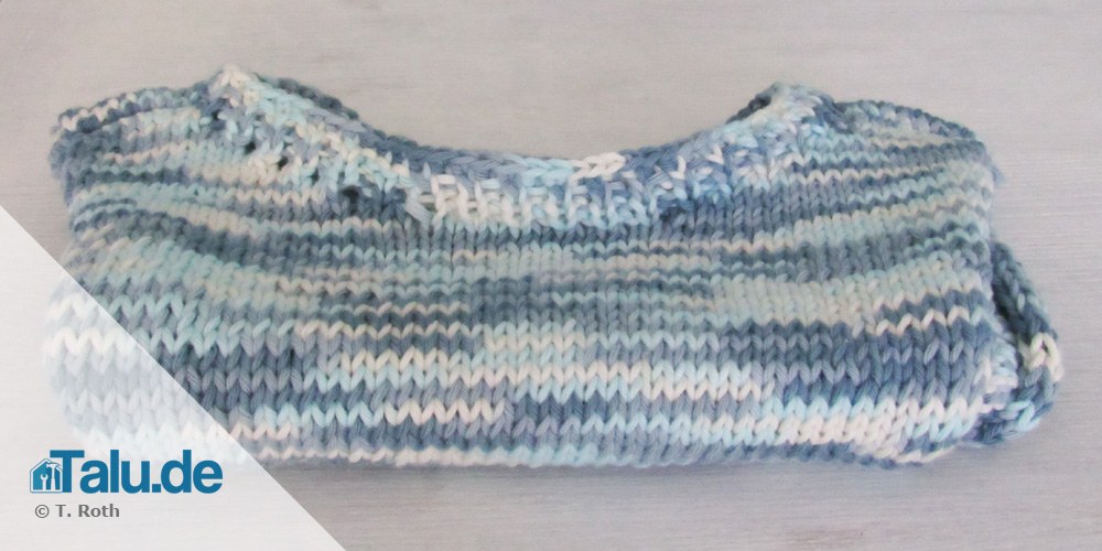Umlaufenden Kragen stricken