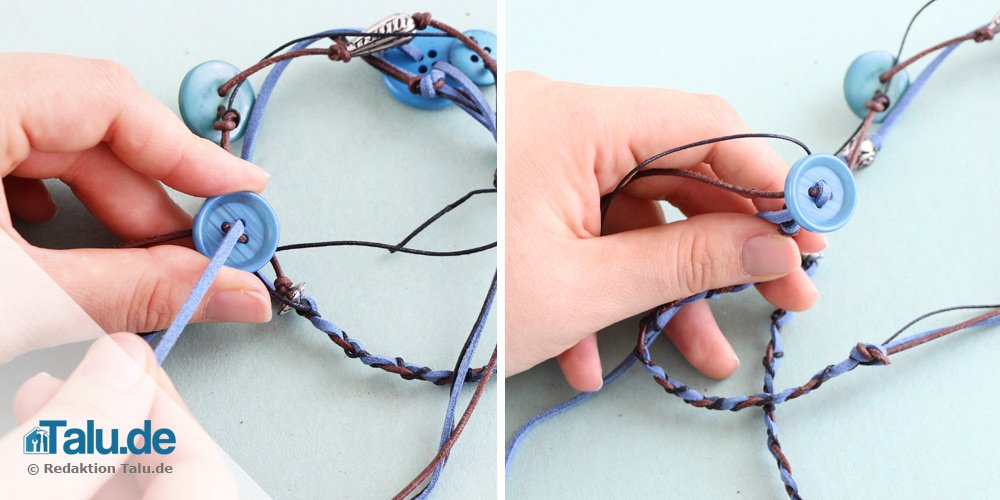 Lederarmband flechten