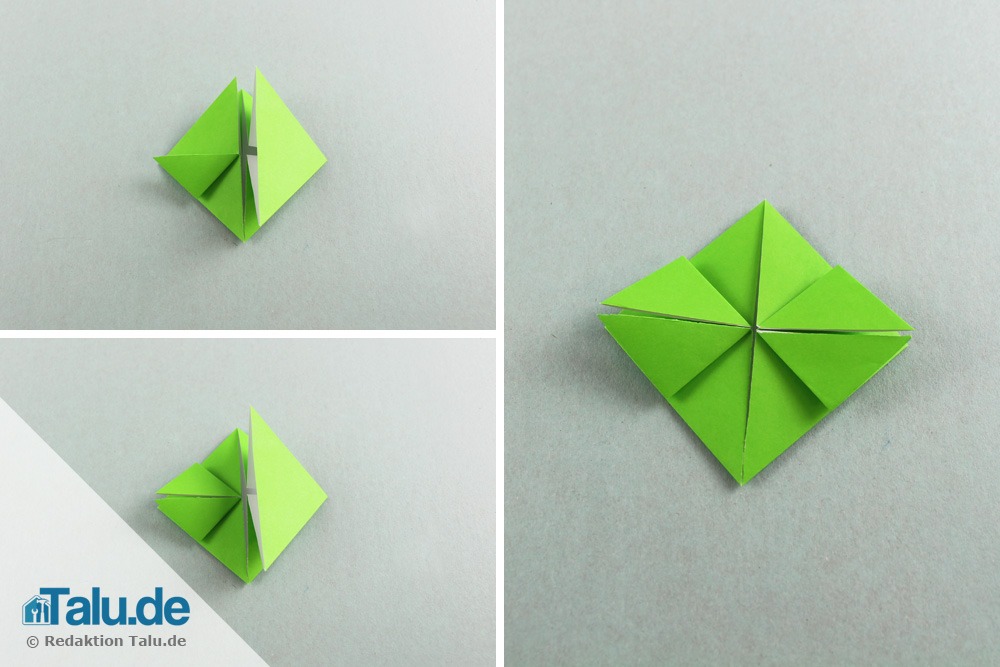 Origami Frosch aus Papier falten