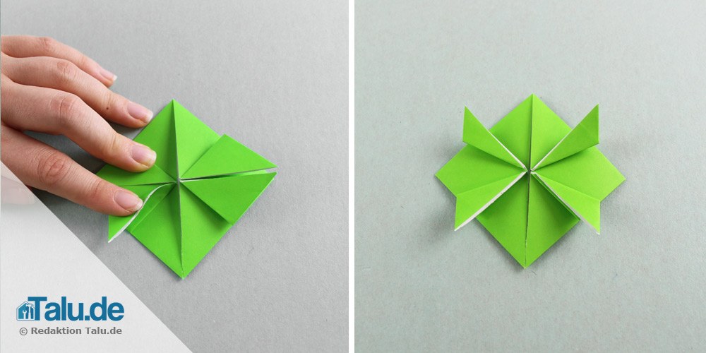 Origami Frosch falten