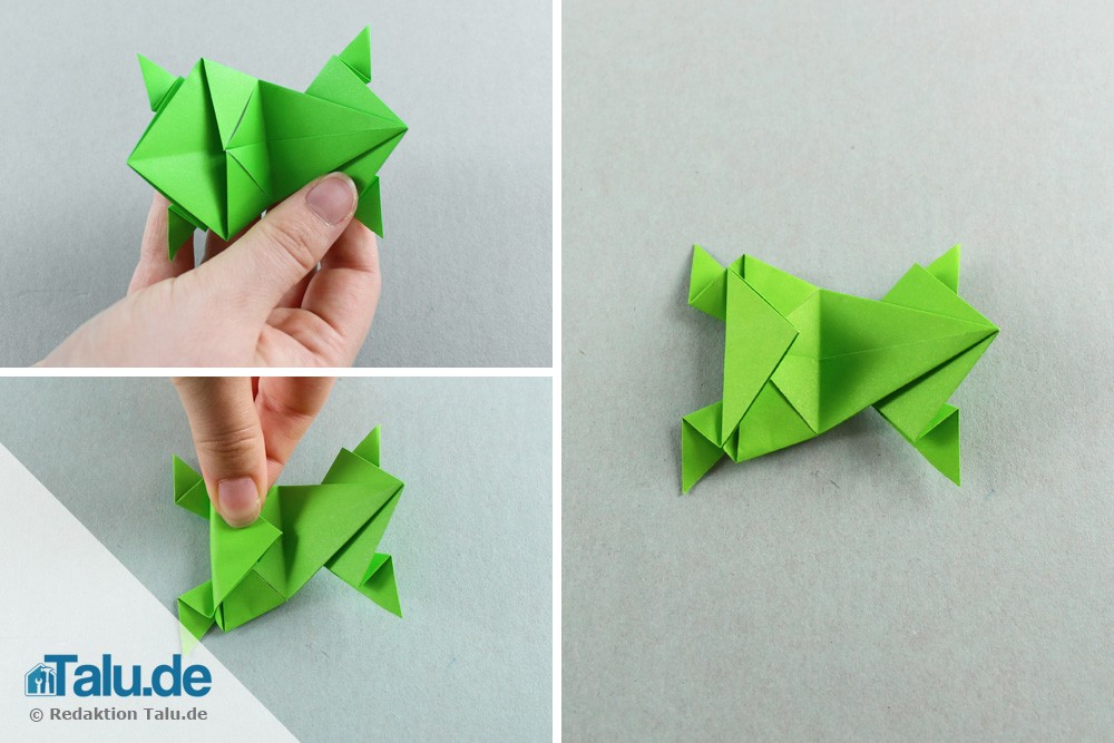 Origami Frosch falten