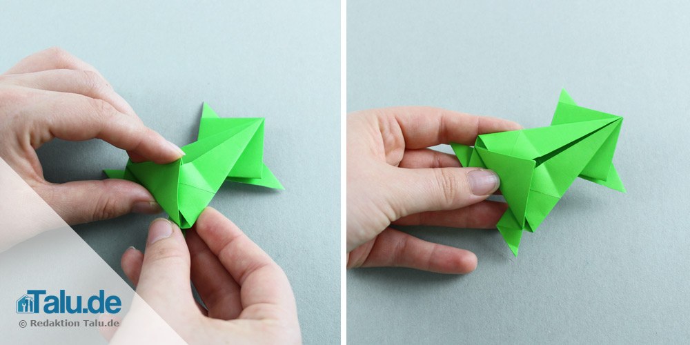 Origami Frosch falten