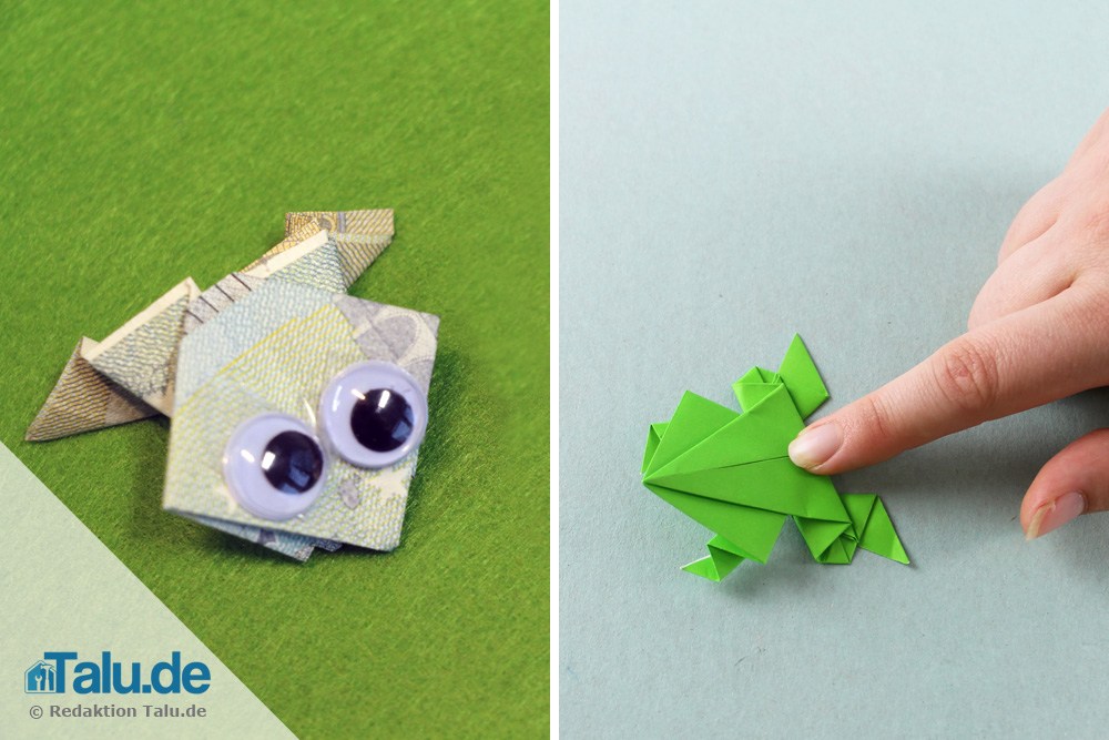 Origami Frosch falten