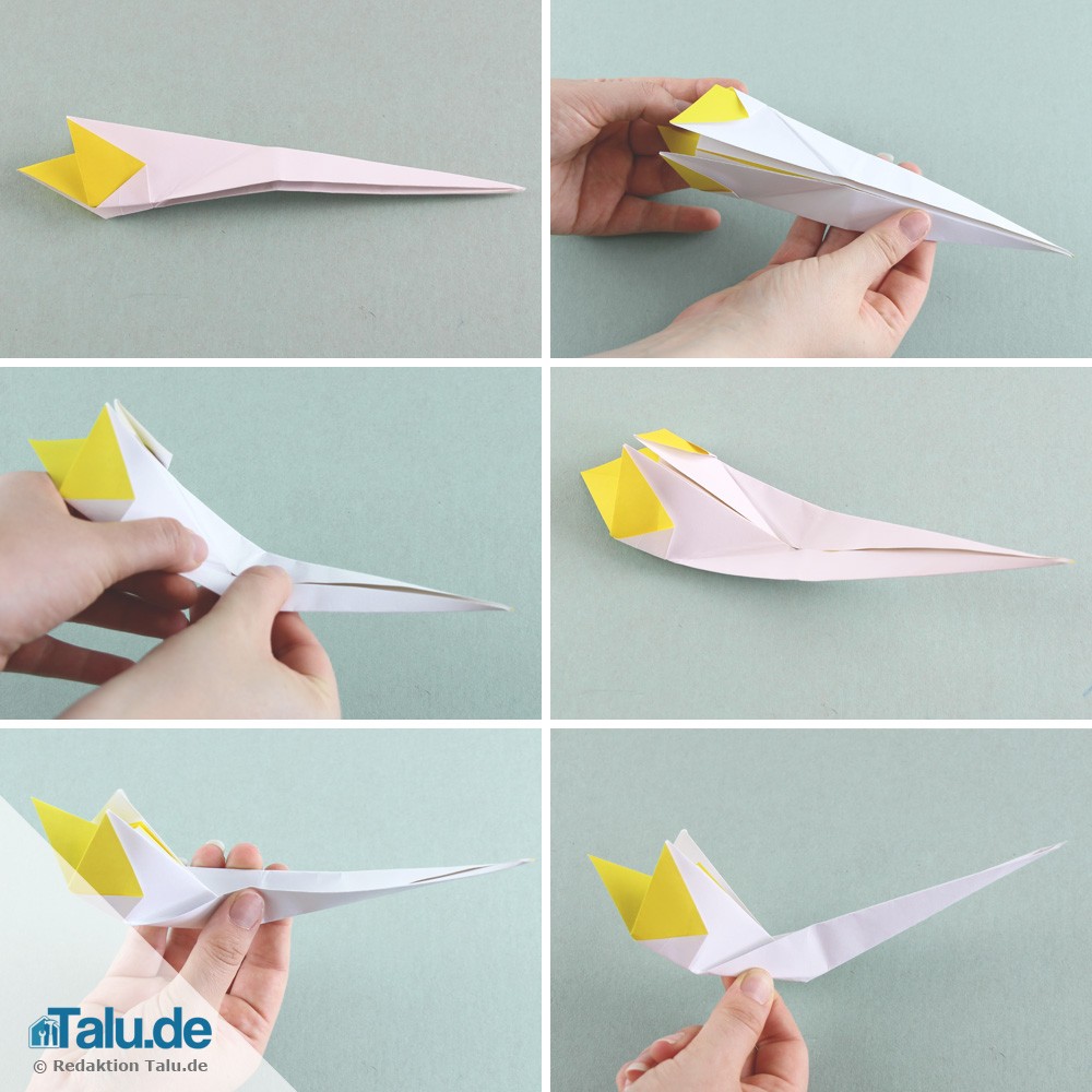 Origami Schwan falten
