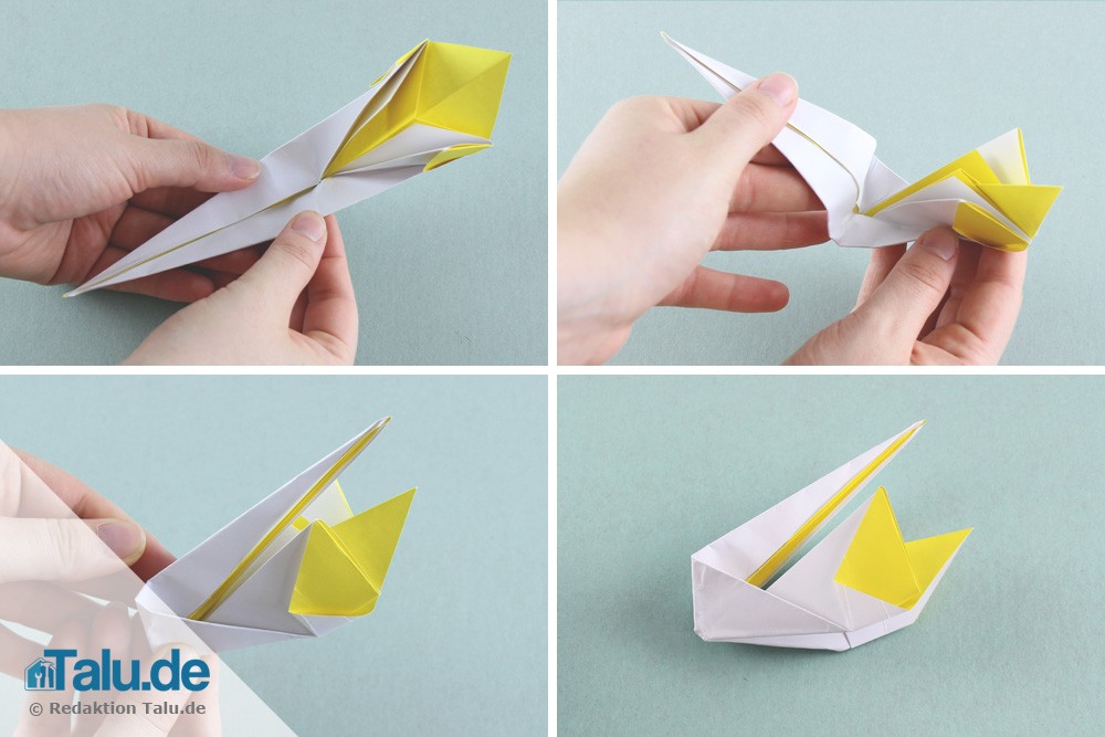 Origami Schwan falten