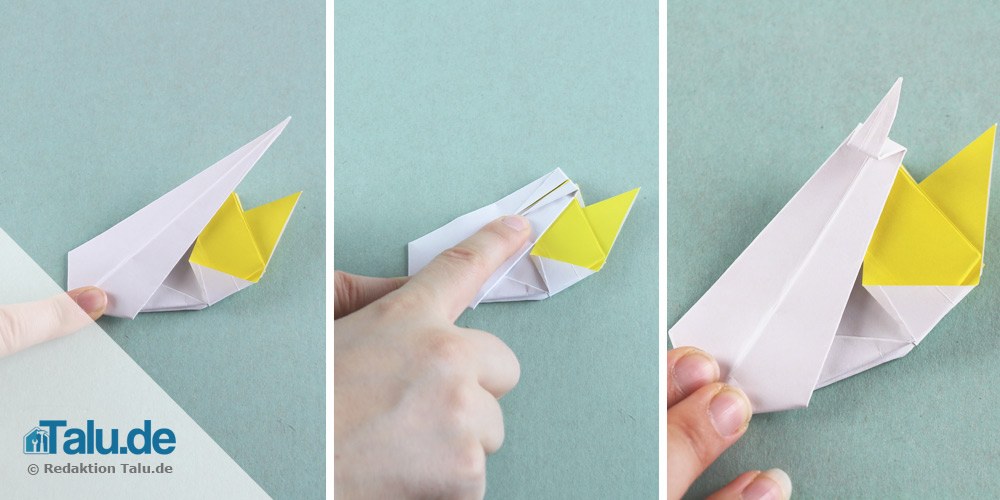 Origami Schwan basteln