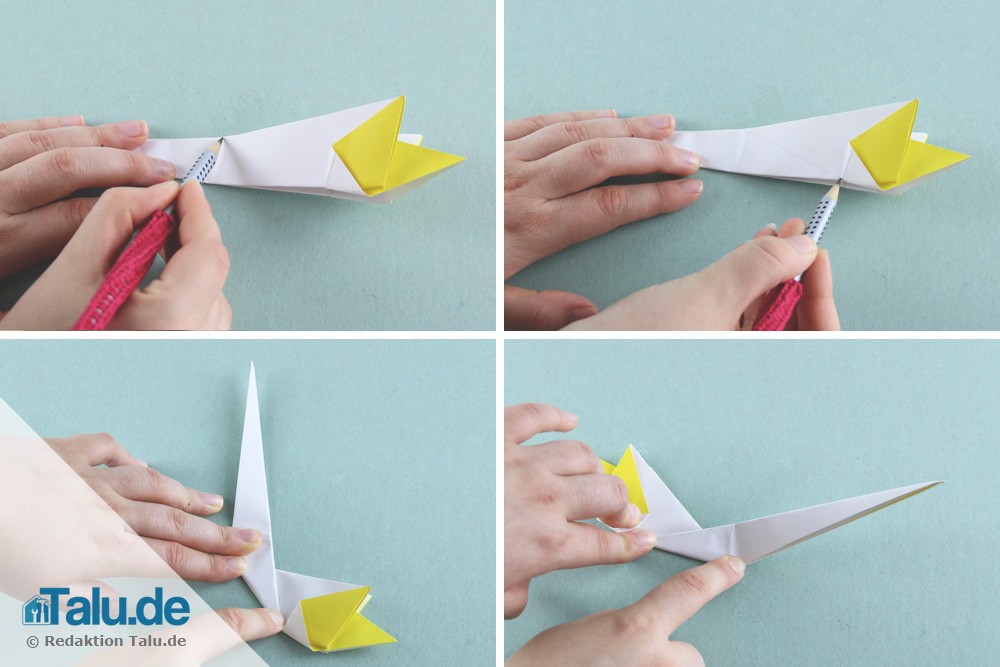 Origami Schwan falten