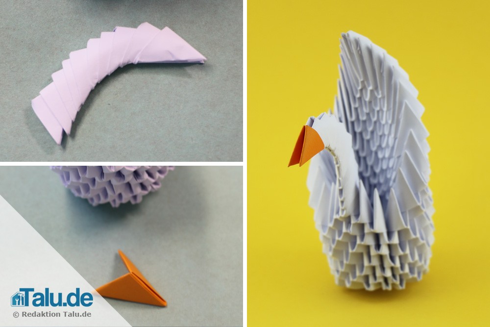 Tangrami Anleitung 3d Origami Schwan Falten Talude