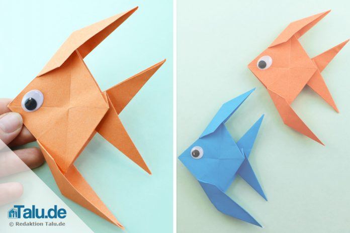 Origami Fisch Falten Aus Papier Einfache Anleitung Talude