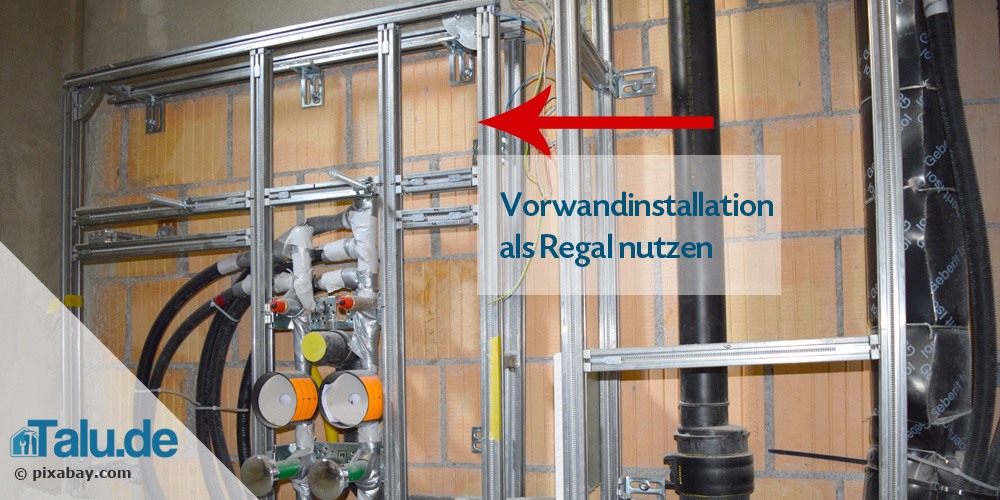 Regale in Vorwandinstallation