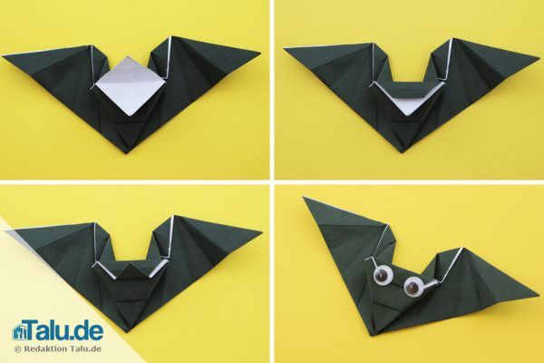 Origami Fledermaus zu Halloween