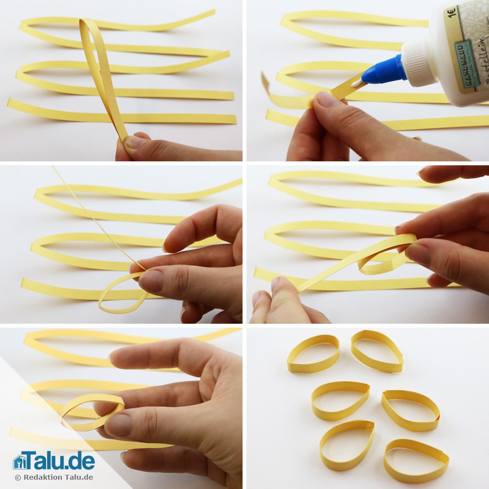 Quilling-Blüte basteln