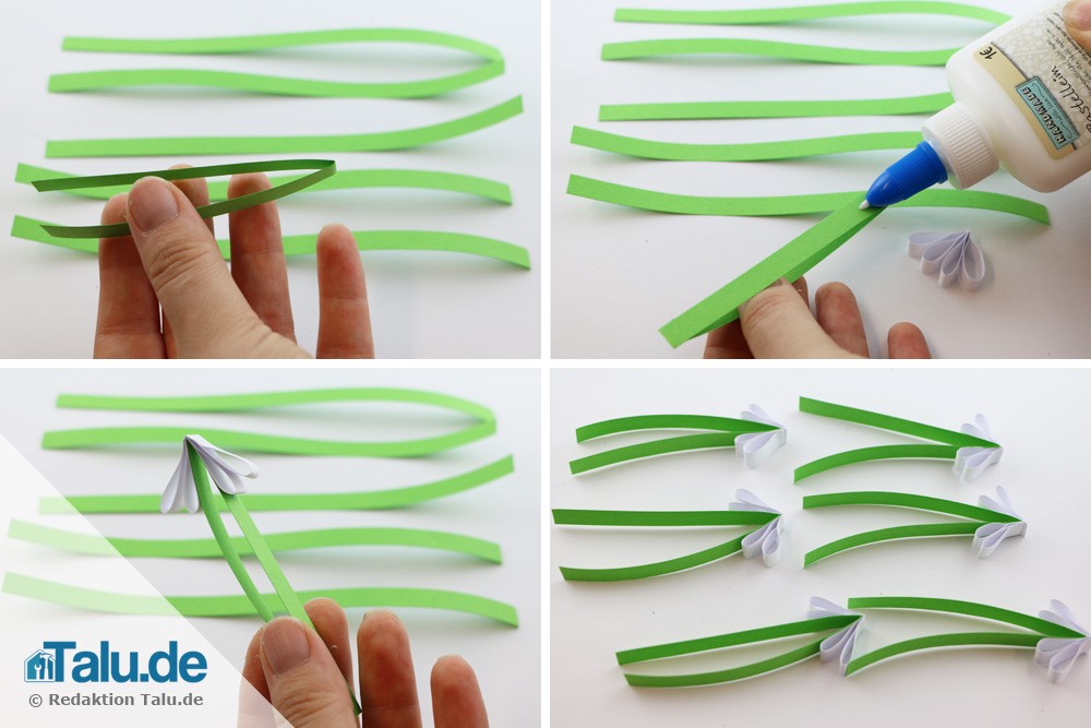 Quilling Blüte basteln