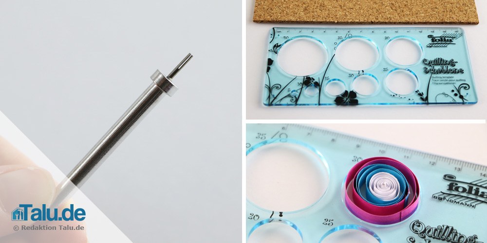 Quilling-Stift und Schablone