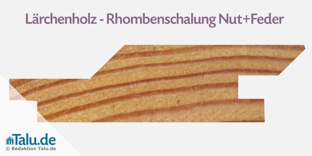 Rhombenschalung aus Lärchenholz