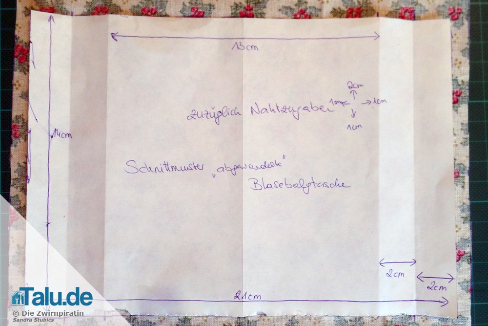 Schnittmuster für Tasche