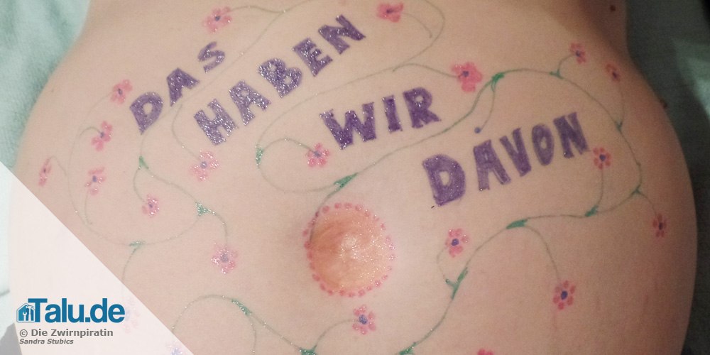 Babybauch bemalen