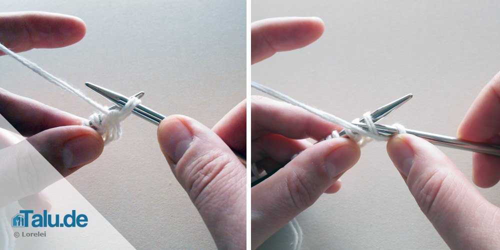 Linke Maschen stricken