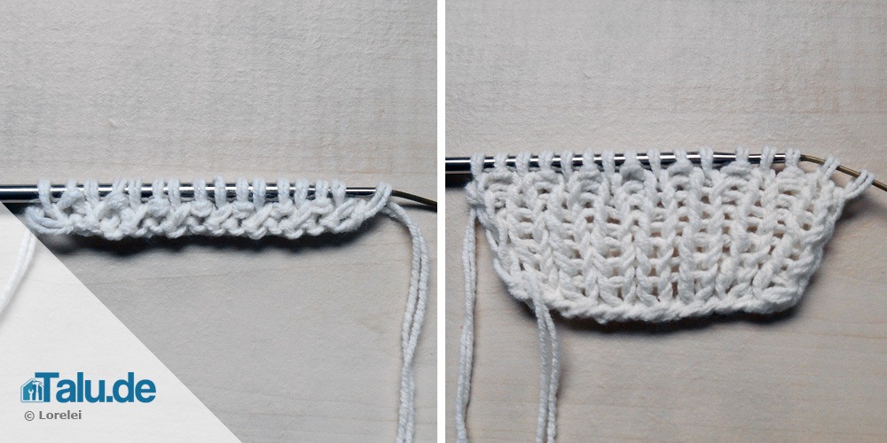 Linke Maschen stricken