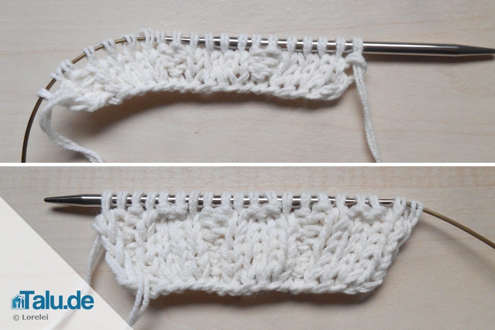 Linke Maschen stricken