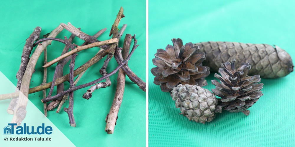 Weihnachtsgesteck Naturmaterial