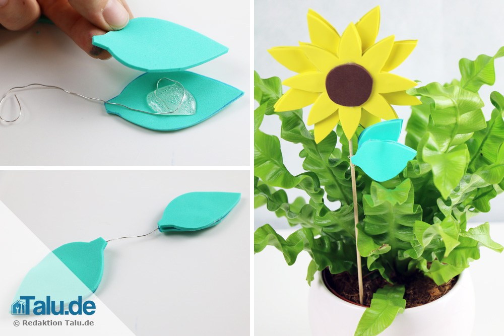 Sonnenblume aus Moosgummi