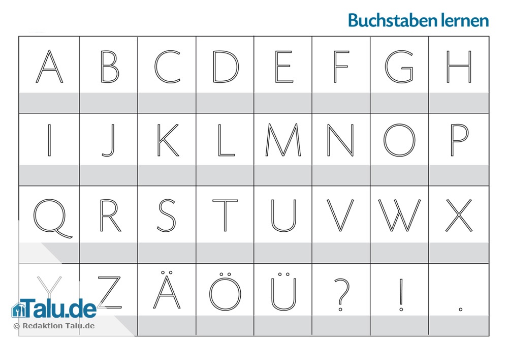 Buchstaben-Vorlagen zum Ausdrucken 