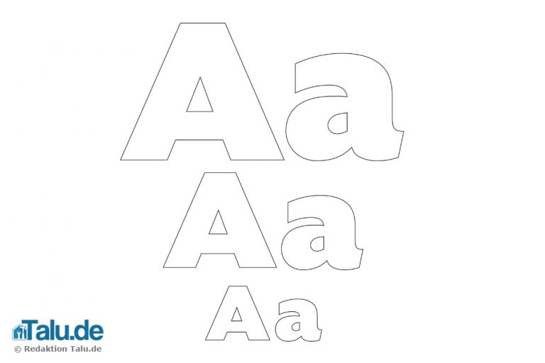 Buchstaben-Vorlagen zum Ausmalen und Ausdrucken - Talu.de