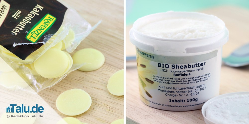 Kakaobutter und Sheabutter