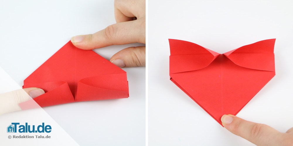 Origami Herz falten